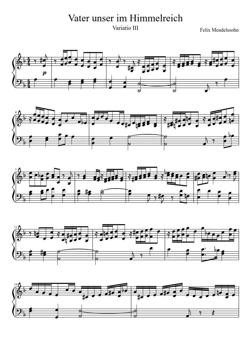 Vater unser im Himmelreich BWV 416