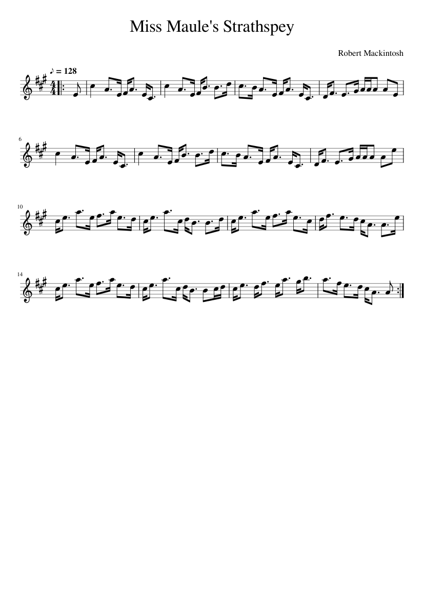 Miss Maule's Strathspey