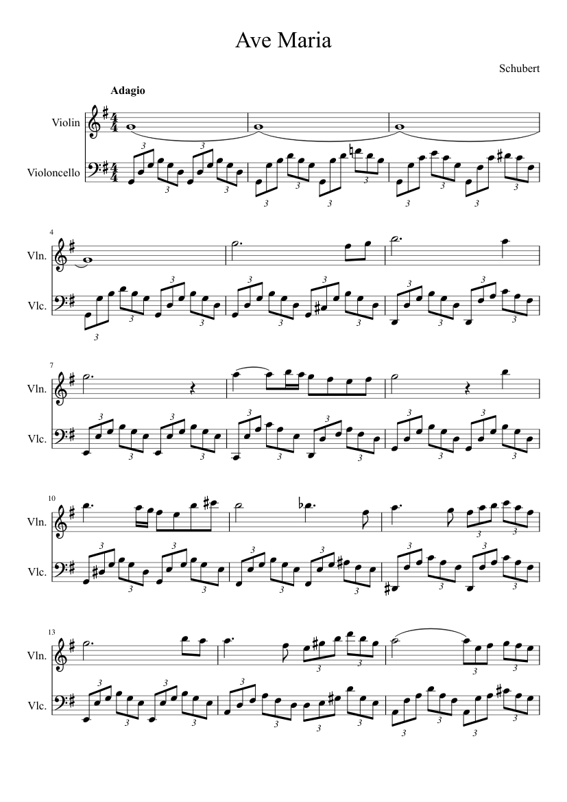 Ave Maria Sheet music for Violin (Solo) | Musescore.com