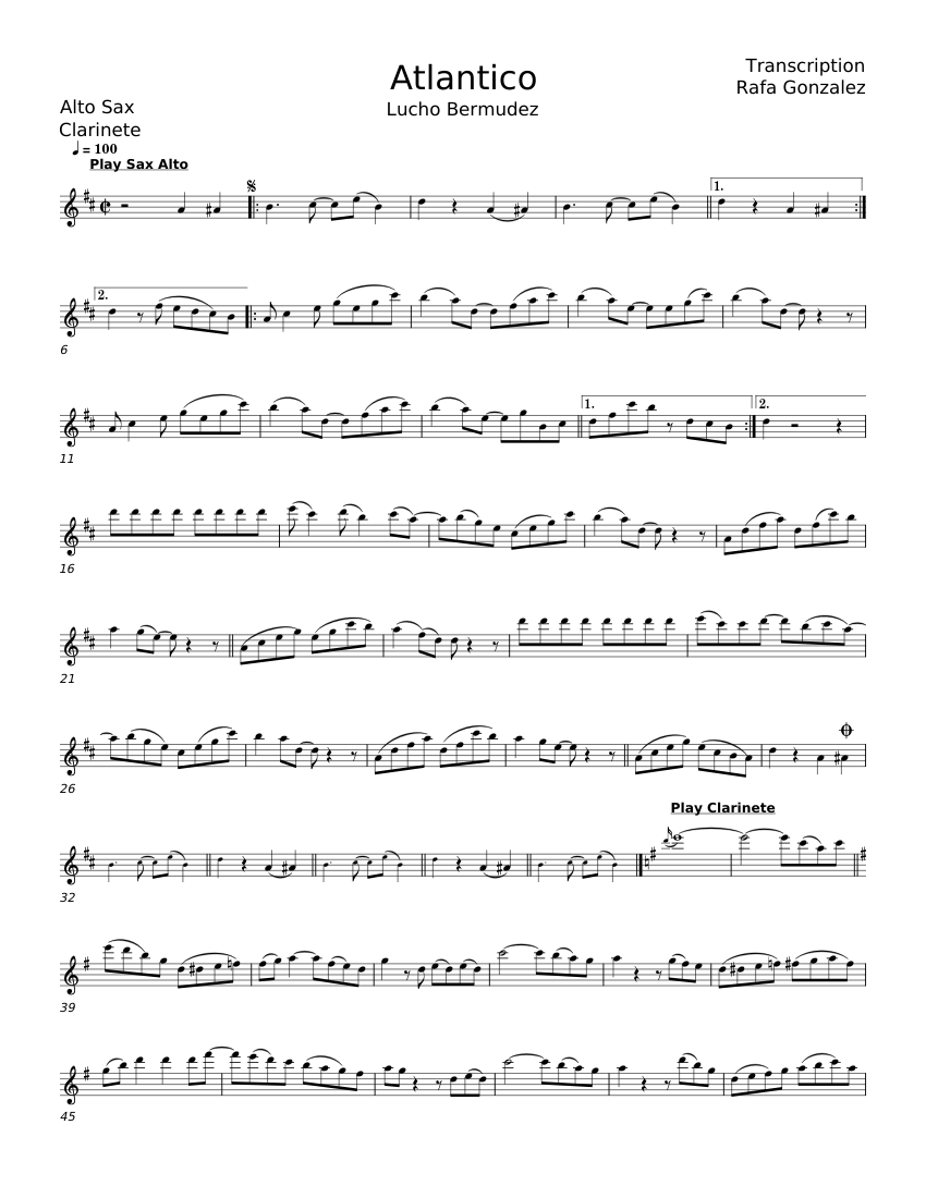 Atlantico - Lucho Bermudez Sheet music for Piano (Solo) Easy | Musescore.com