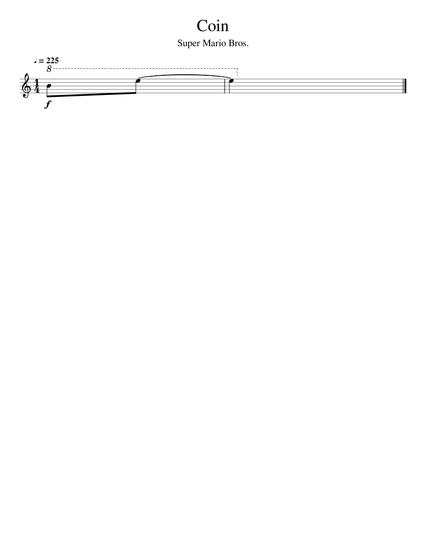 Coin - Super Mario Bros. Sheet music for Piano (Solo) Easy | Musescore.com