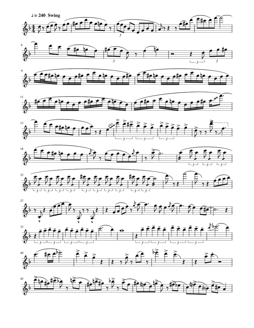 in PDF or MIDI free sheet music for Moanin by Charles Mingus arranged by sa...