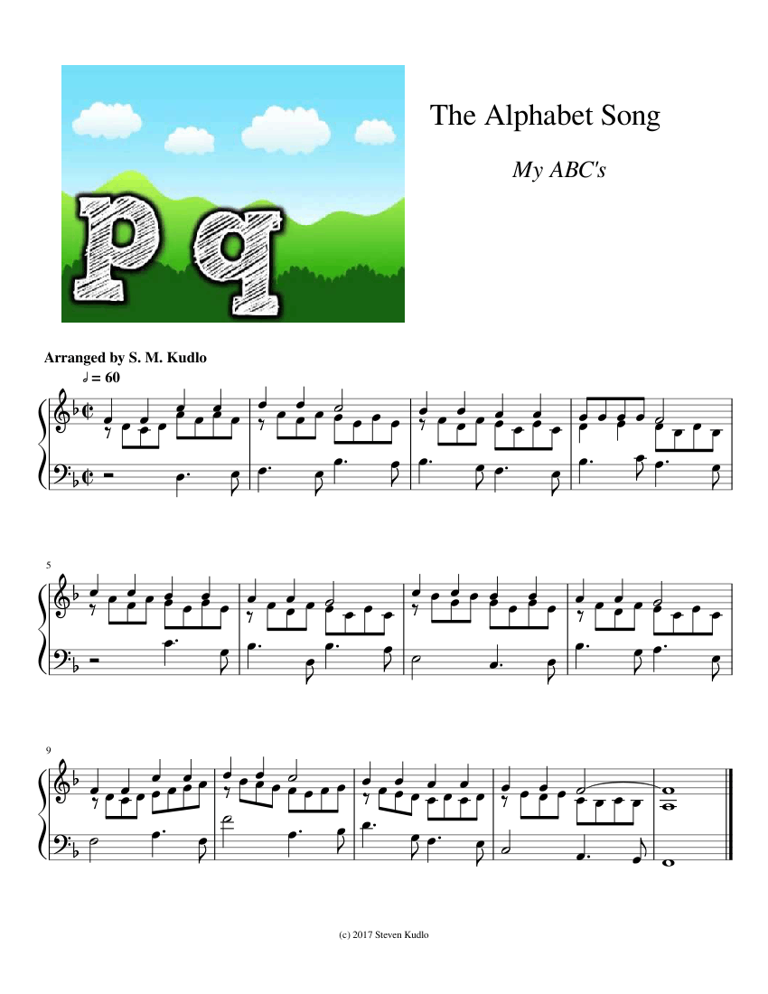 The Alphabet Song Sheet music for Piano (Solo) | Download and print in