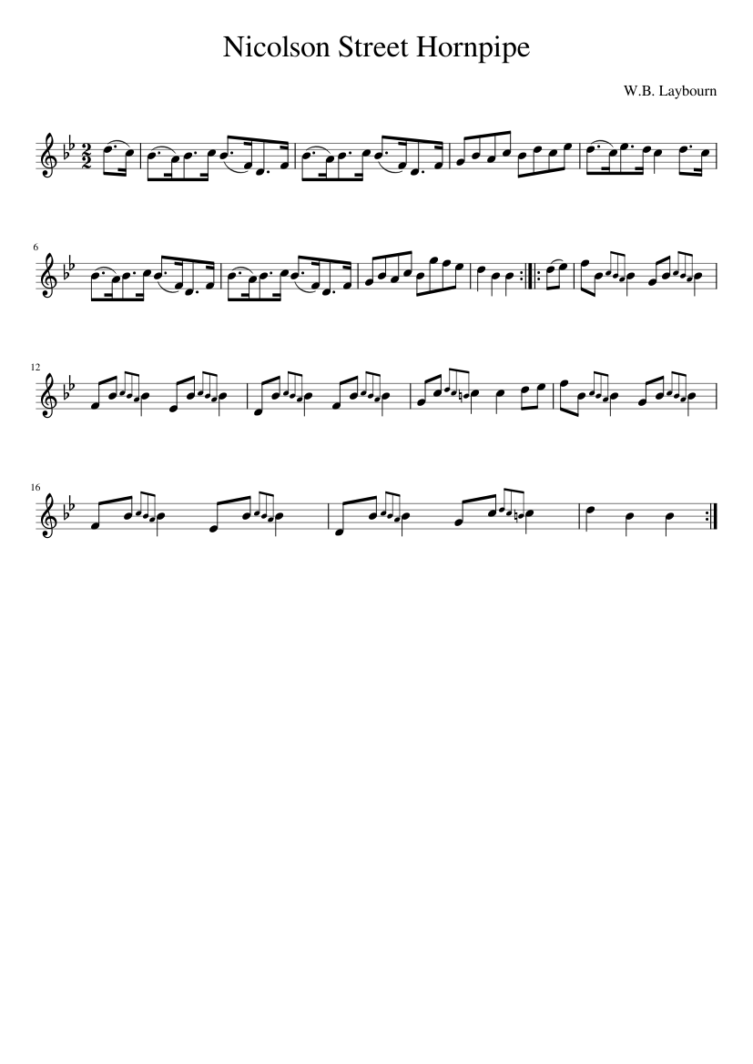 NICOLSON STREET HORNPIPE