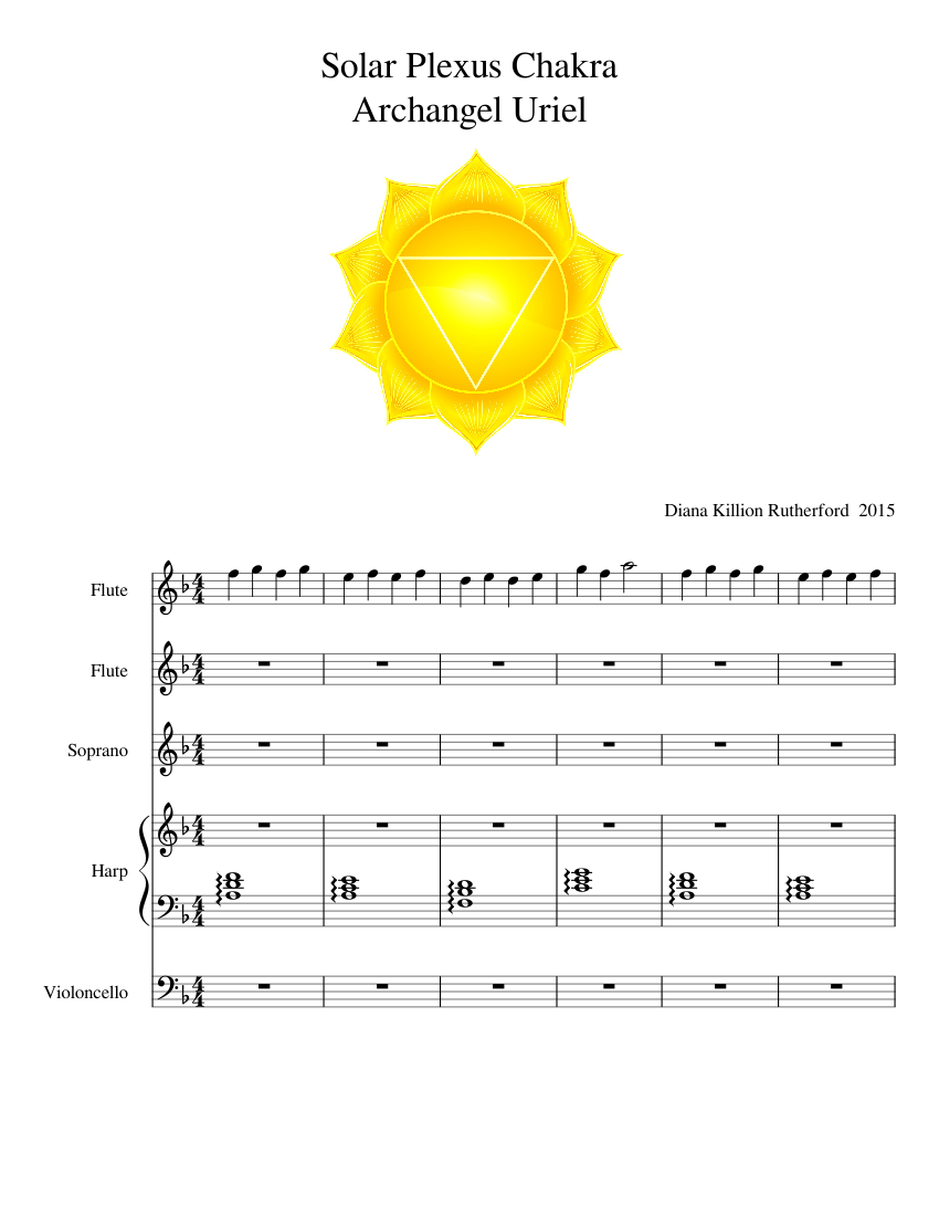 Solar Plexus Chakra, Archangel Uriel Sheet music for Soprano, Flute ...