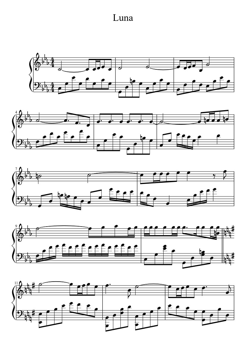 Luna - Notre Dame De Paris Sheet music for Piano (Solo) | Musescore.com
