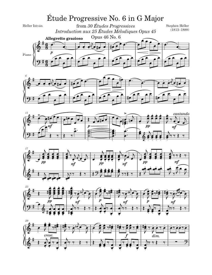 ☆ Rubinstein-Etude No.6 Sheet Music pdf, - Free Score Download ☆