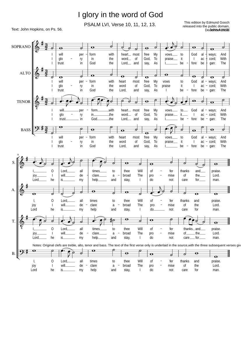 I glory in the word of God