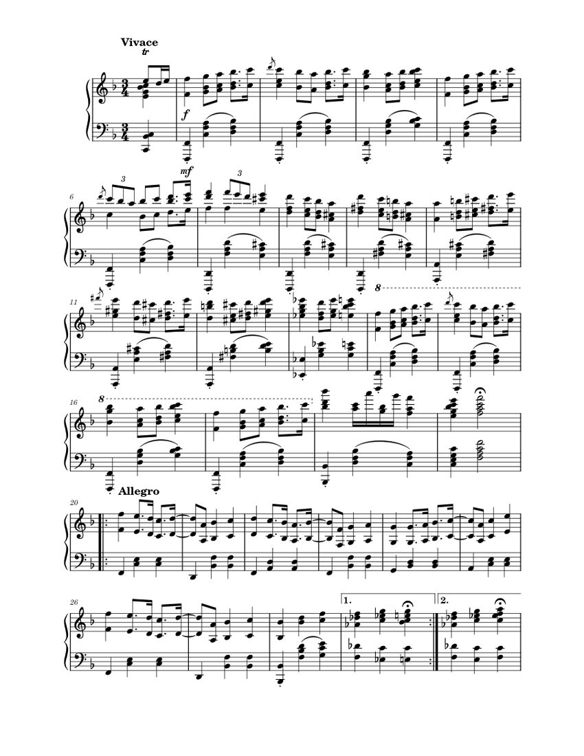 Waltz in F major Sheet music for Piano (Solo)