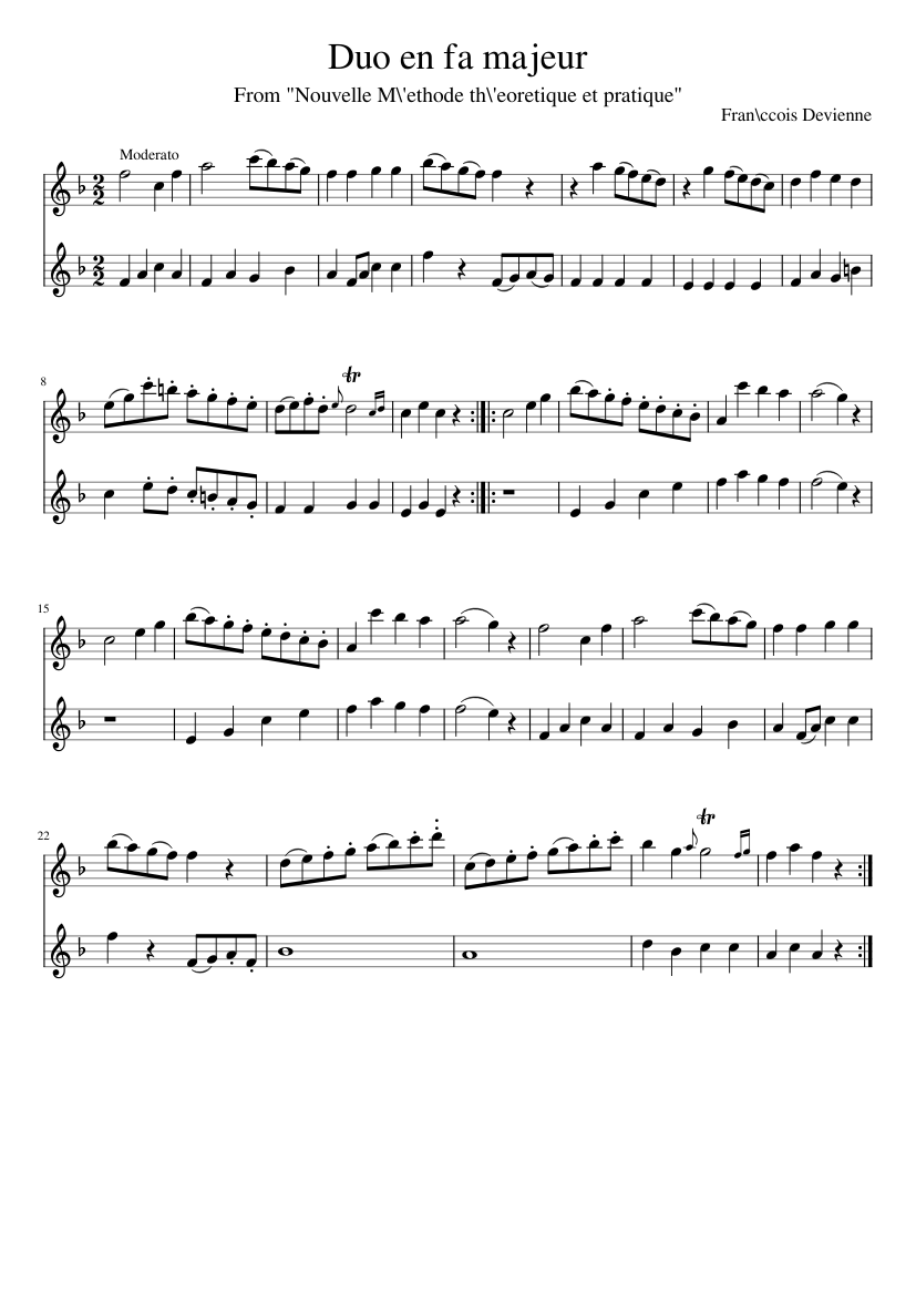 Duo en fa majeur