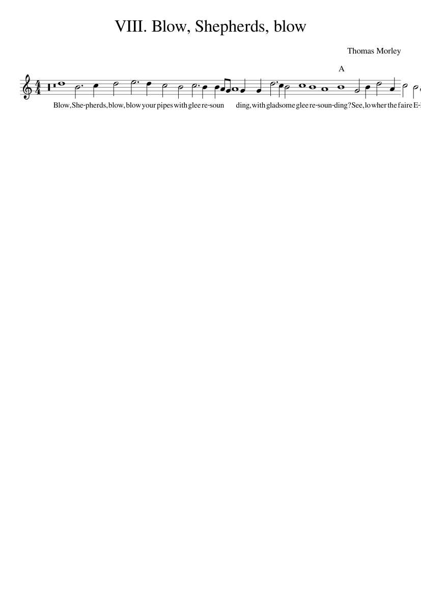 VIII. Blow Shepherds blow