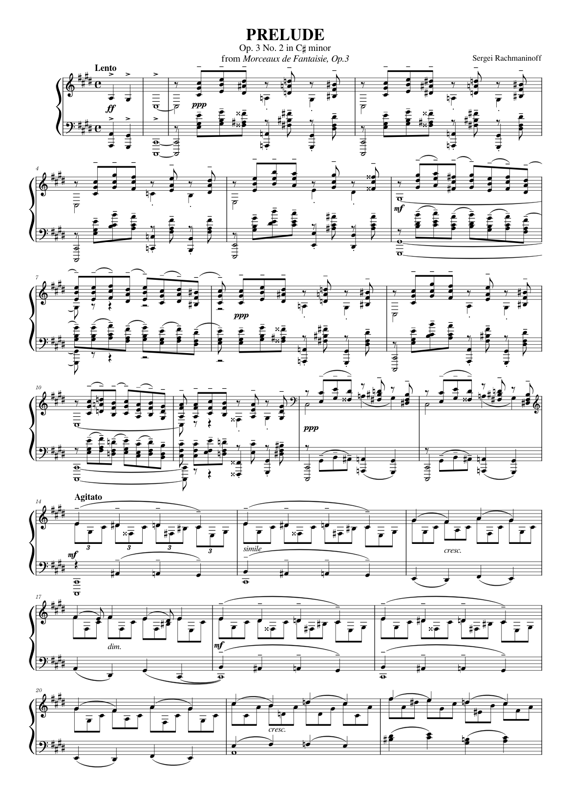 Morceaux de fantaisie Op.3