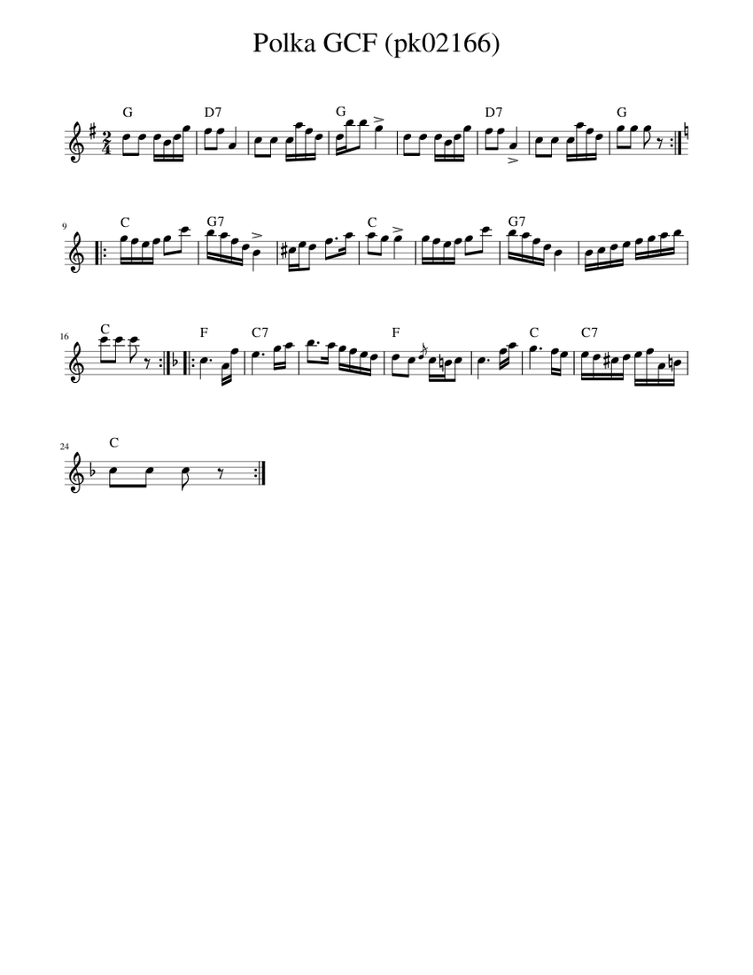 Polka GCF (pk02166) Sheet music for Accordion (Solo)