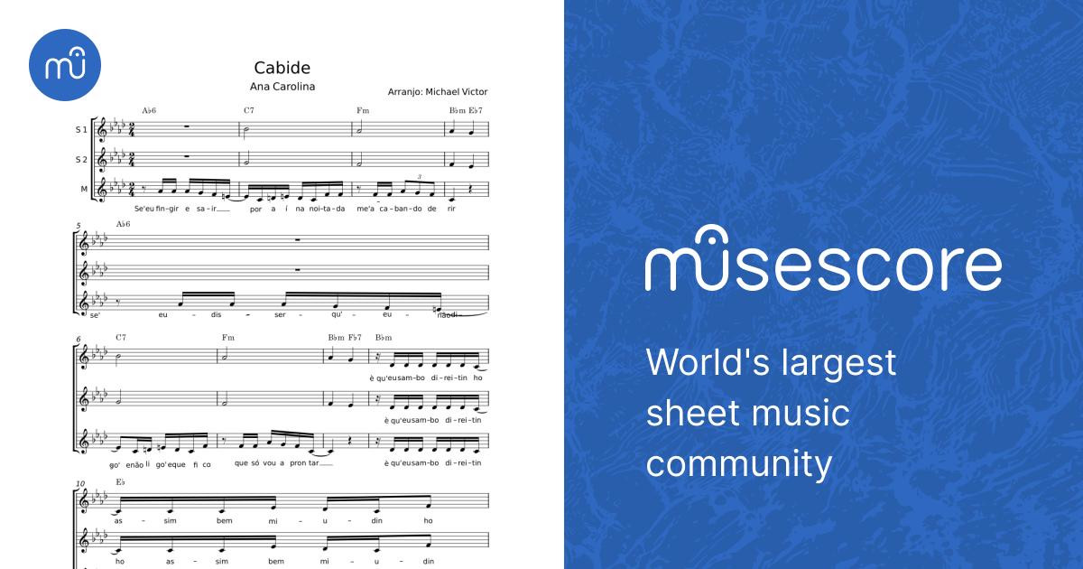 Cabide - Ana Carolina Sheet music for Synthesizer (Mixed Trio) |  Musescore.com