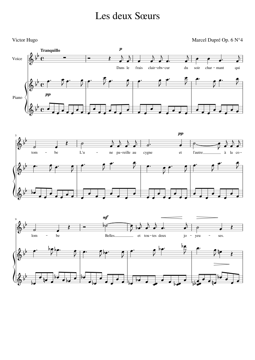Les deux Sœurs Marcel Dupré Op. 6 N°4 - piano tutorial