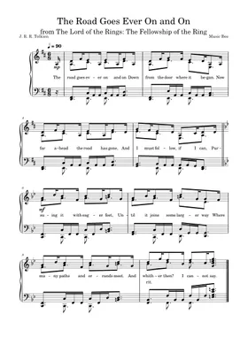 The Fellowship of the Ring Poem Arrangements sheet music