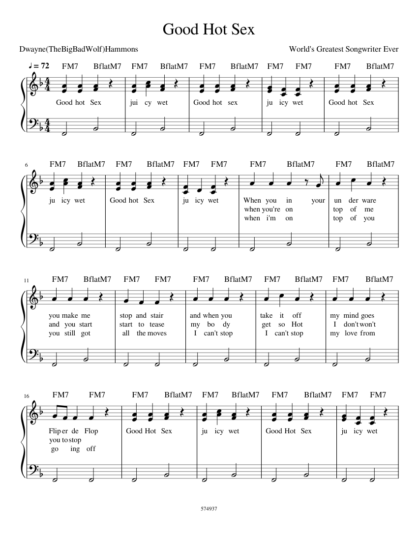 Good Hot Sex Sheet Music For Piano Solo 