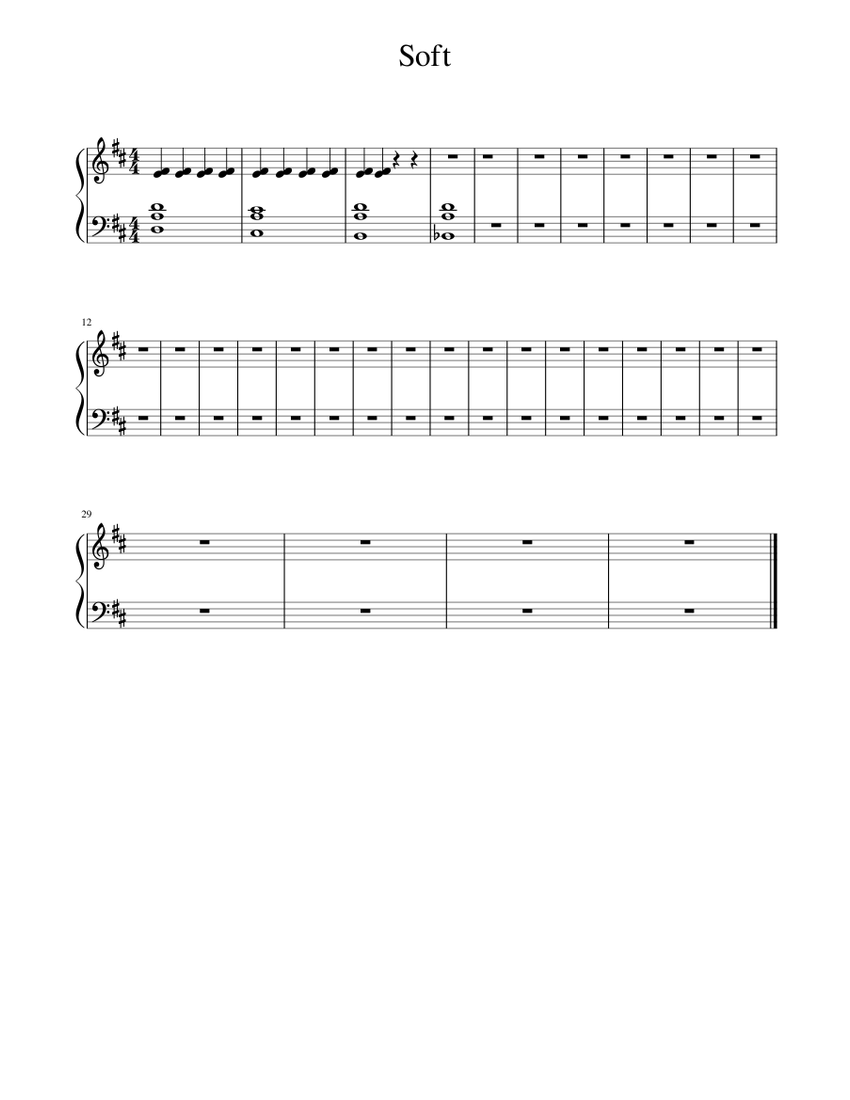 Soft Sheet music for Piano (Solo) | Musescore.com