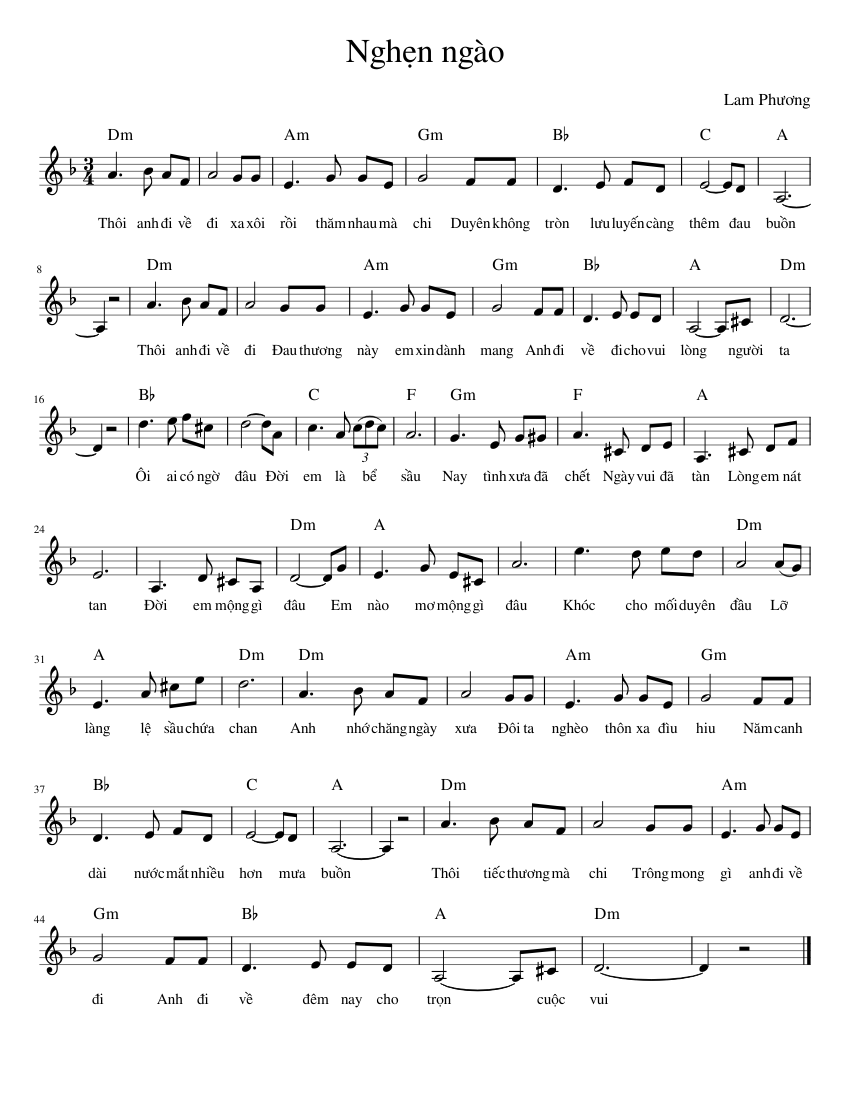 Nghẹn_ngào Sheet music for Piano (Solo) Easy | Musescore.com