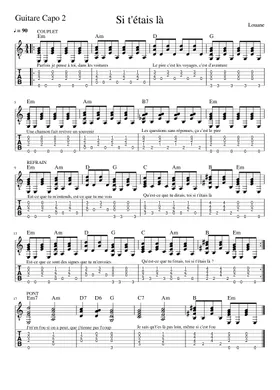 Free Si Tétais Là by Louane sheet music | Download PDF or print on  Musescore.com