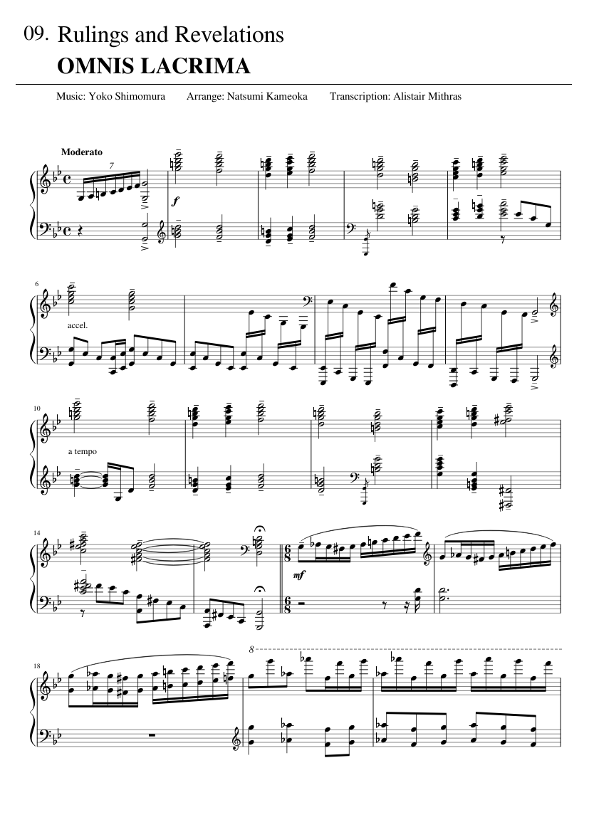 OMNIS LACRIMA - Rulings and Revelations - Piano Collections FINAL