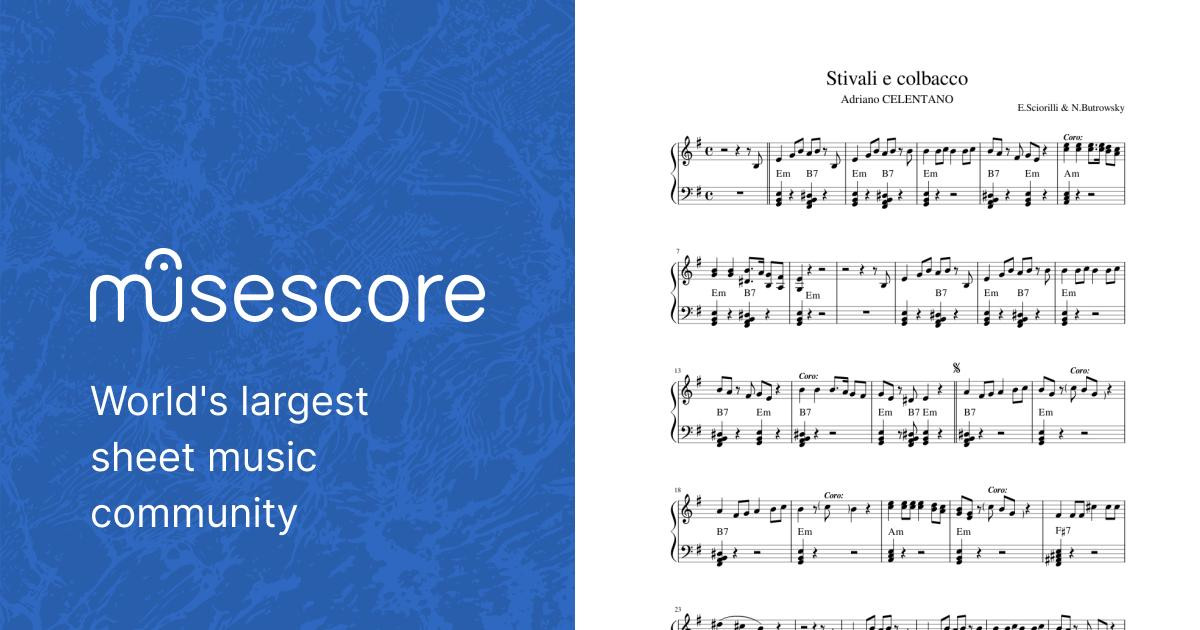 Stivali e colbacco Sheet music for Piano (Solo) | Musescore.com