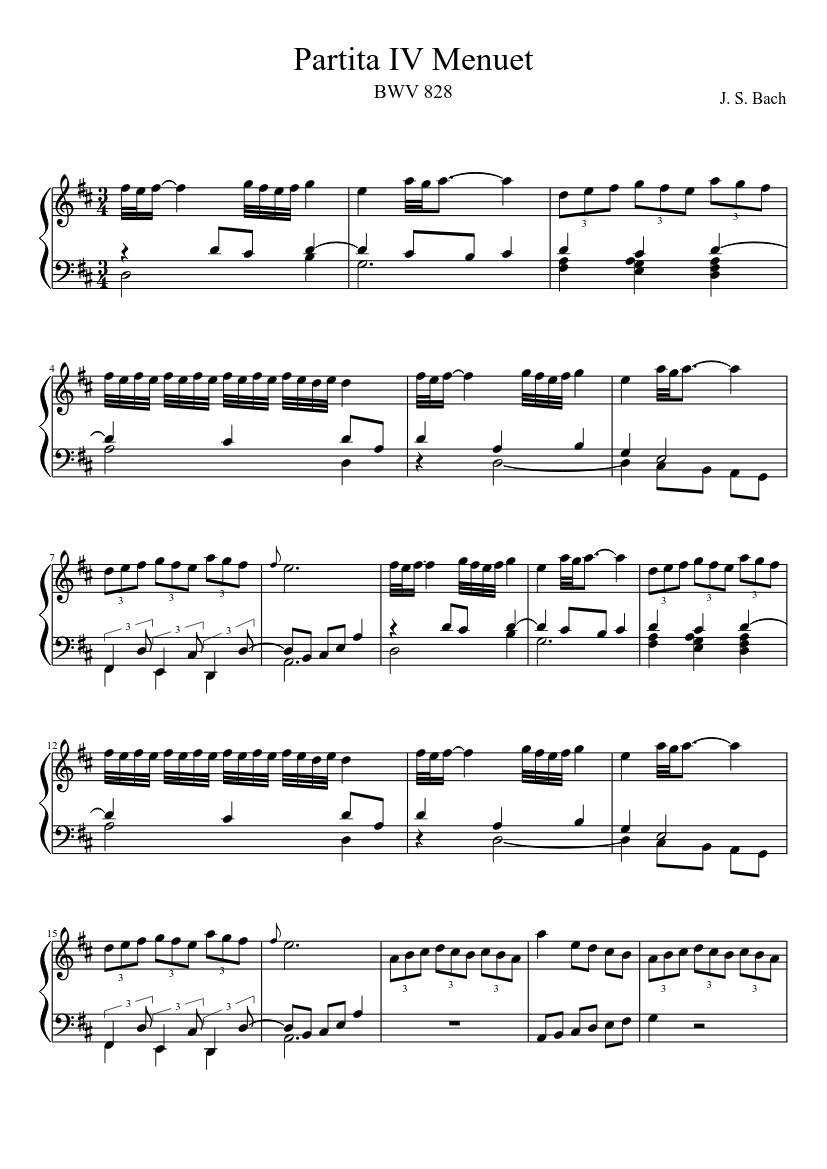 Partita in D major BWV 828