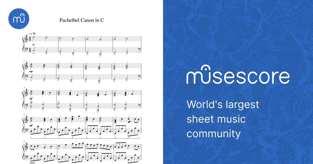 Pachelbel Canon in C (Piano) Sheet music for Piano (Solo) | Musescore.com