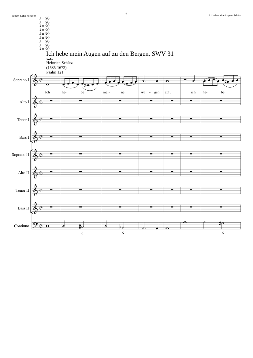 Ich hebe meine Augen auf (Psalm 121) SWV 31