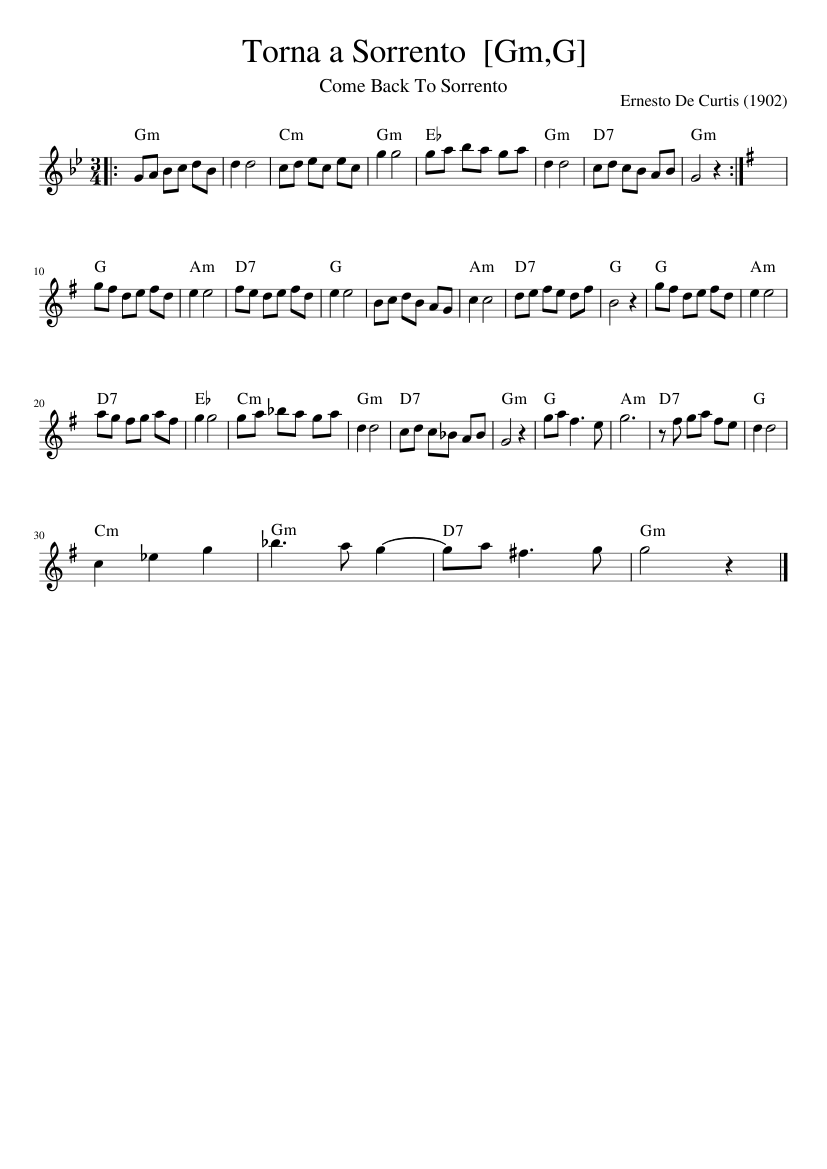 Torna a Sorrento [GmG]