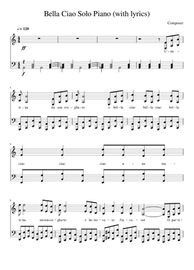 Bella Ciao Sheet Music Free Download In Pdf Or Midi On Musescore Com 7,882 likes · 2 talking about this. bella ciao sheet music free download in