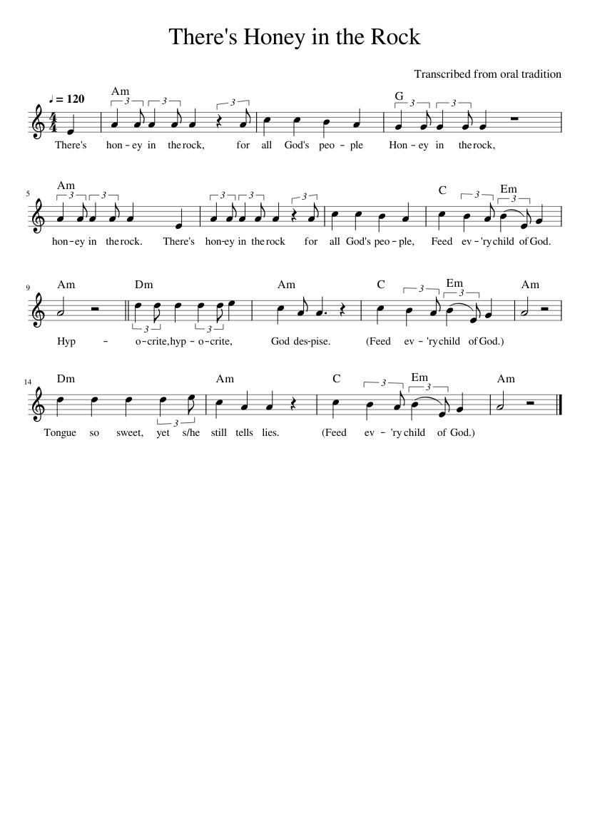 There's Honey in the Rock