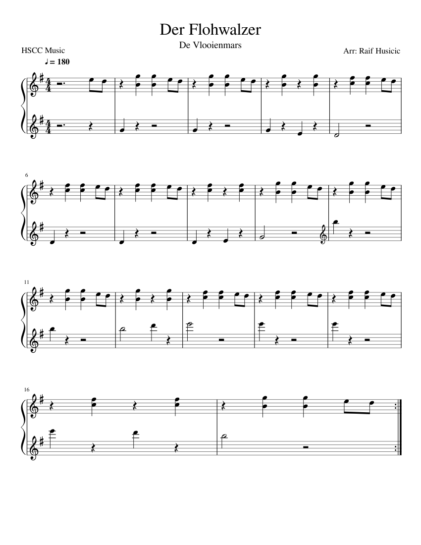 Der Flohwalzer Sheet music for Piano (Solo) | Musescore.com