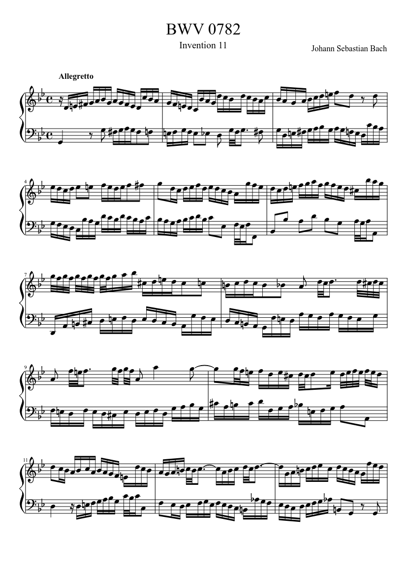 Invention in G minor BWV 782