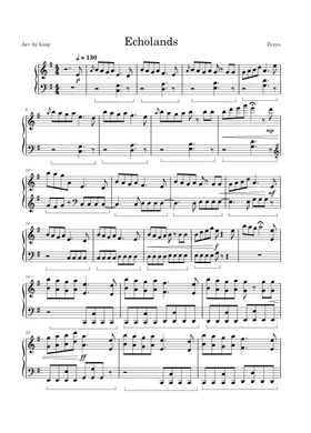 Free Echolands by Zyzyx sheet music | Download PDF or print on Musescore.com