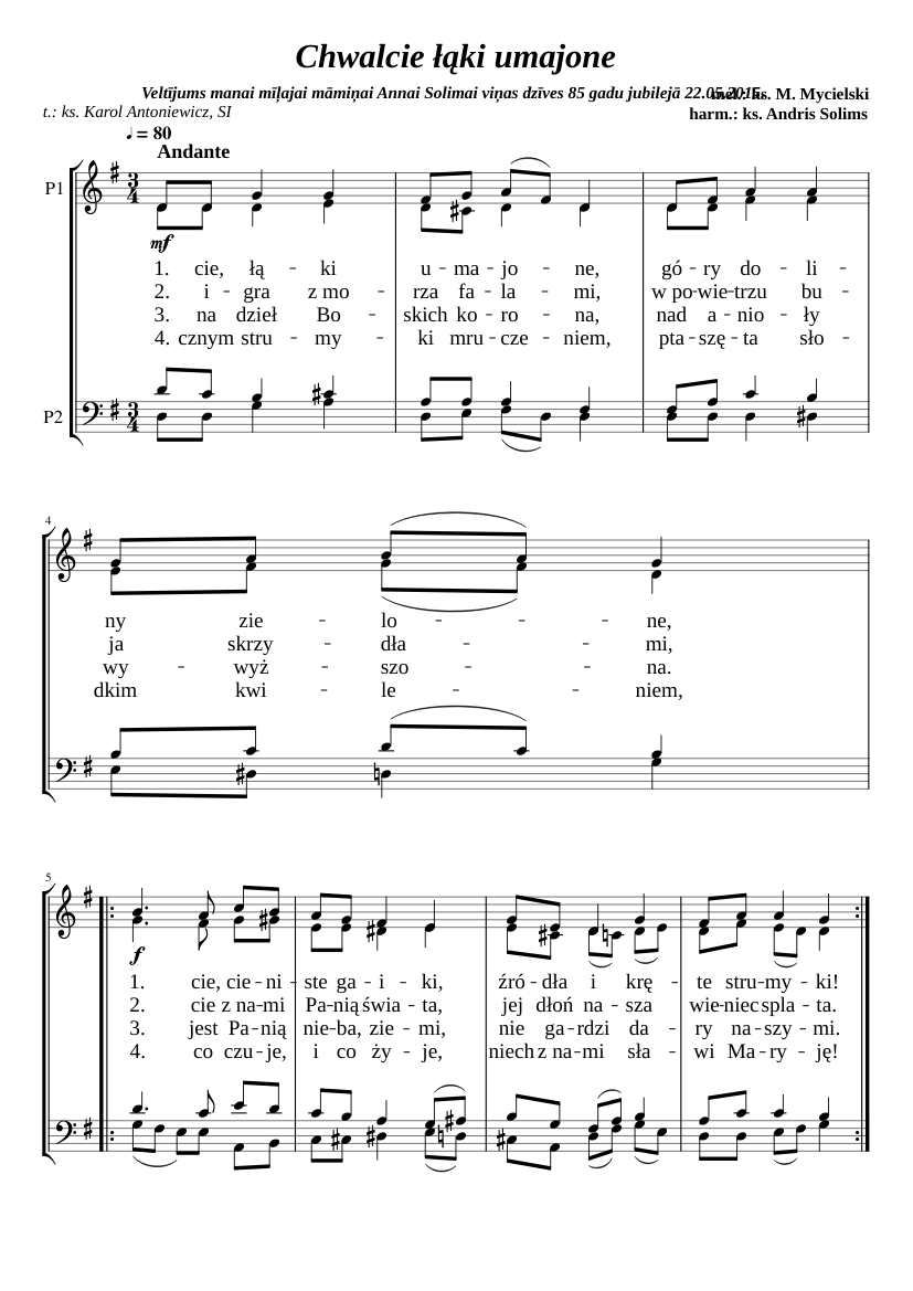 Chwalcie ÅÄki umajone