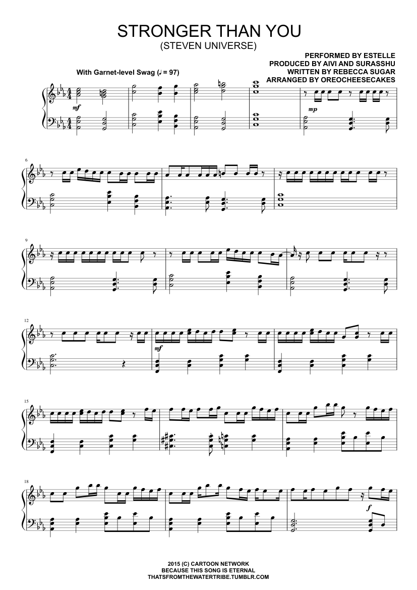 Stronger Than You Sheet music for Piano (Solo) | Musescore.com