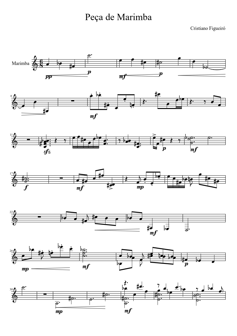 peça de marimba
