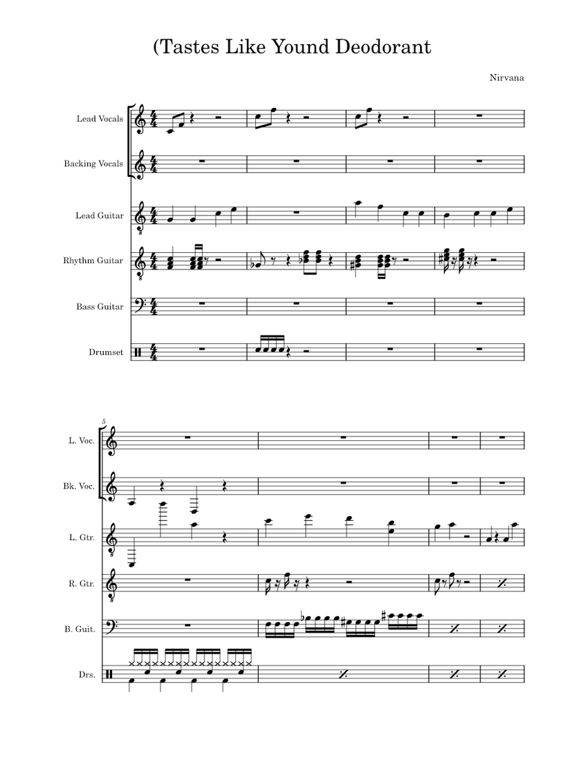 Smells like teen spirit Nirvana (Tastes_Like_Yound_Deodorant Sheet