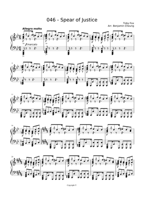 Spear Of Justice Sheet Music Free Download In Pdf Or Midi On Musescore Com
