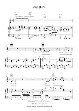 Free Songbird by Fleetwood Mac sheet music | Download PDF or print on  Musescore.com