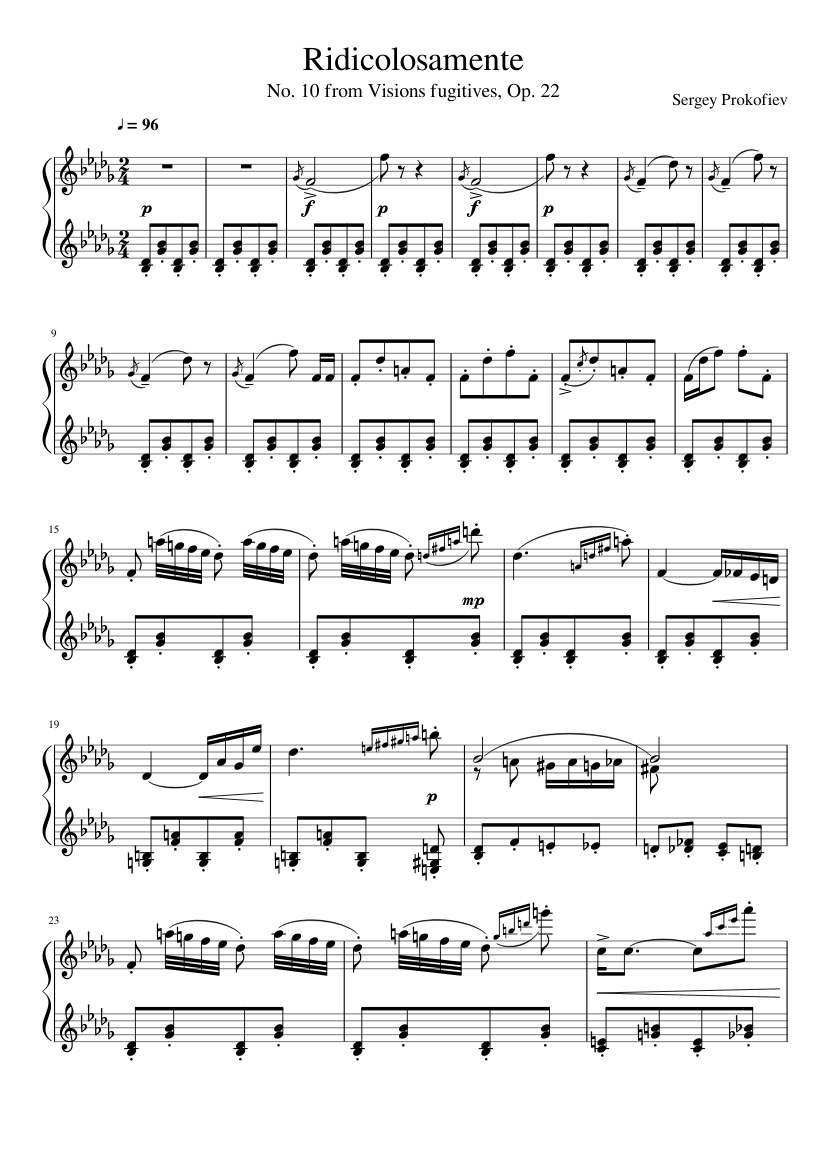 Visions fugitives Op.22