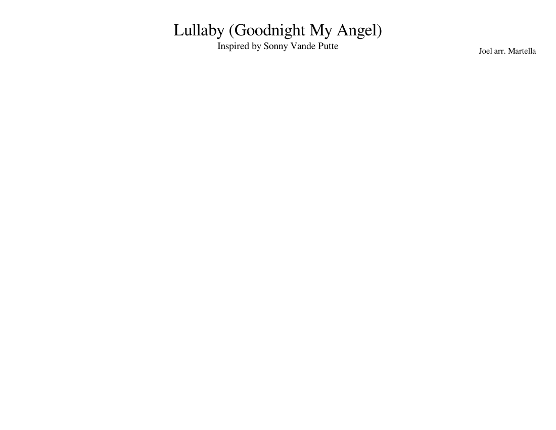 Lullabye (Goodnight My Angel)