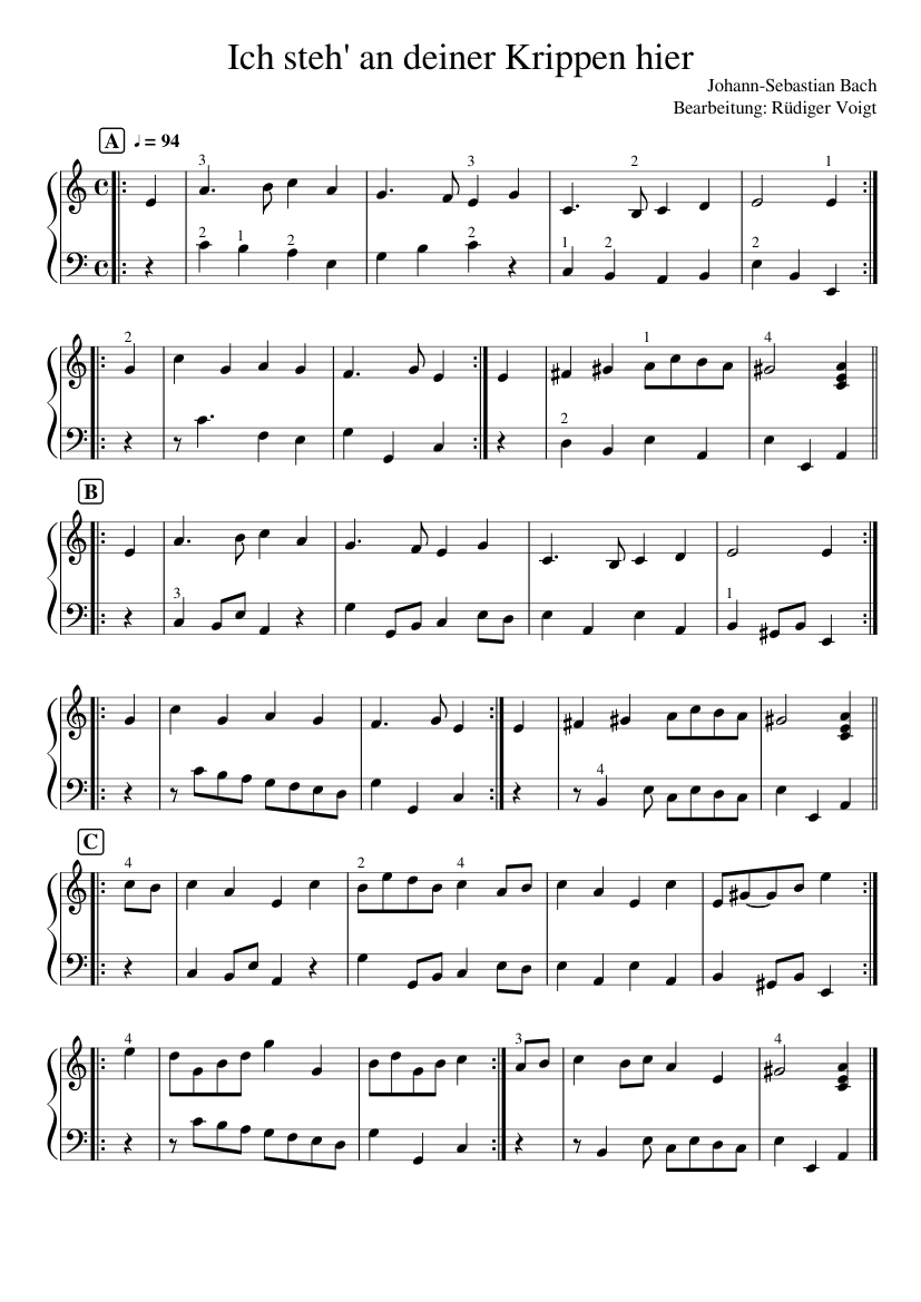 Ich steh an deiner Krippen hier BWV 469