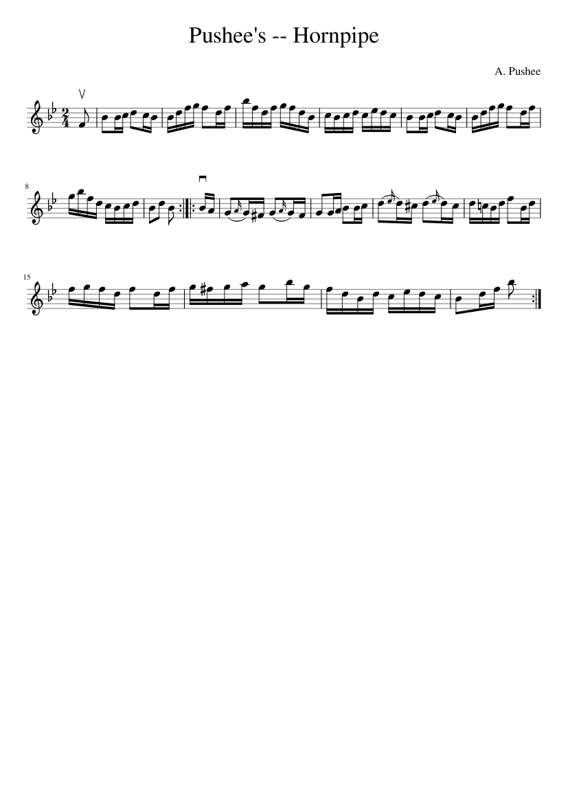 Pushee's -- Hornpipe