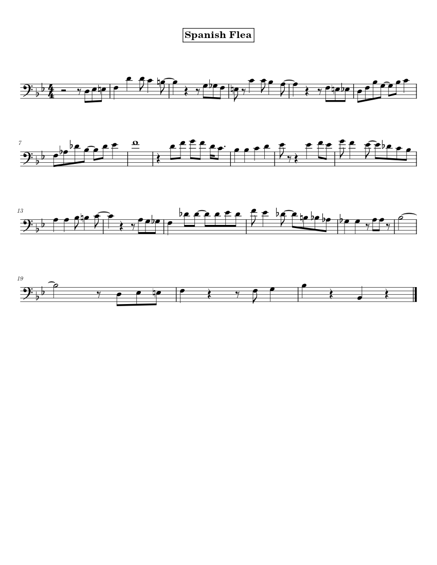 Spanish Flea Sheet music for Trombone (Solo)