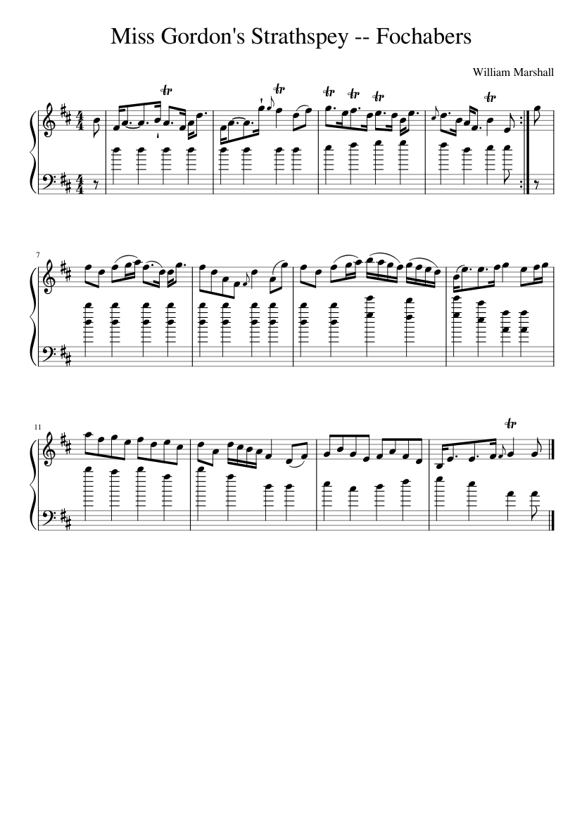 Miss Gordon's Strathspey -- Fochabers