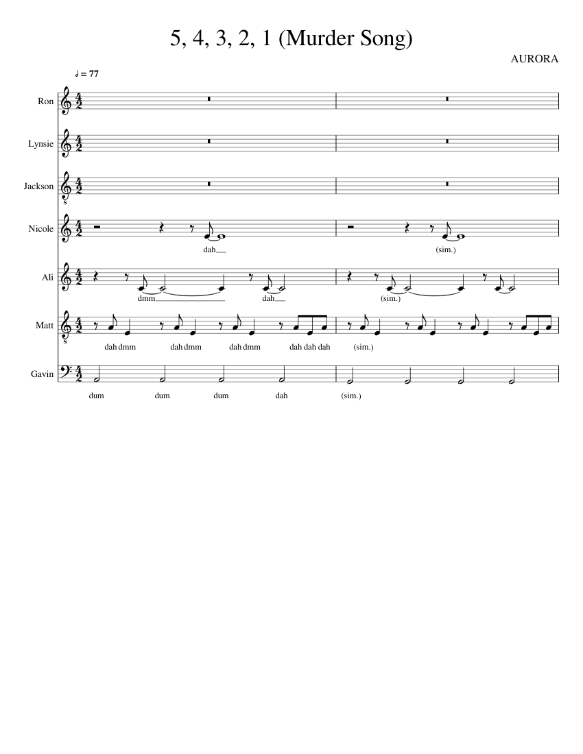 5 4 3 2 1 (Murder Song)