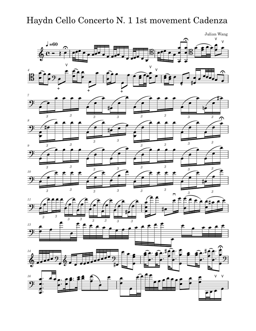 Cello Concerto No.1 in C major, Hob.VIIb1 Joseph Haydn Sheet music