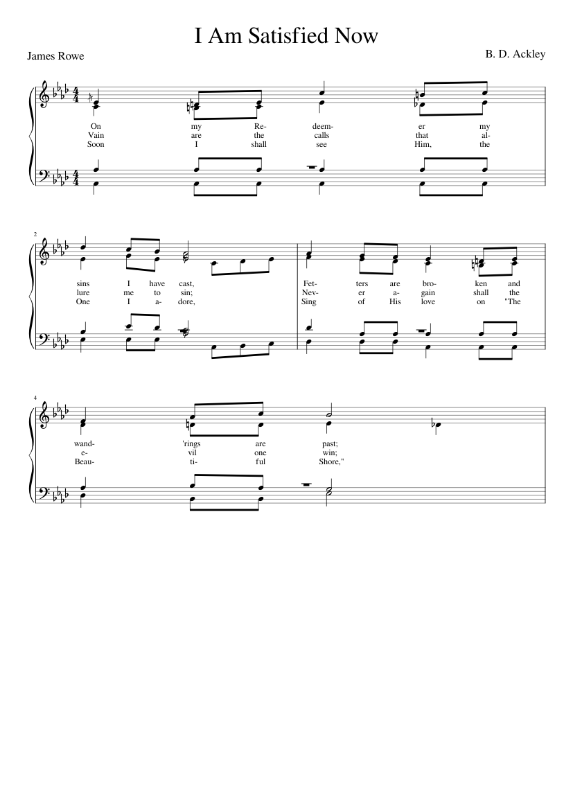 On my Redeemer my sins I have cast (Ackley)